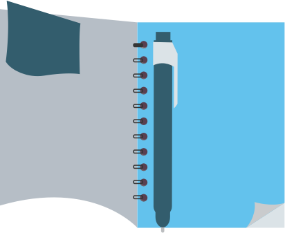 book and pencil